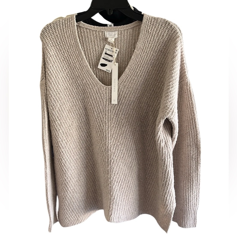 #2941 NWT Caslon Women's Beige Knit Sweater